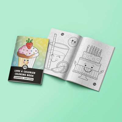 Mini livre à colorier Gourmandise pour enfants