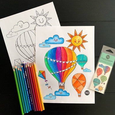 Coloriage à imprimer gratuit PDF - Les montgolfières