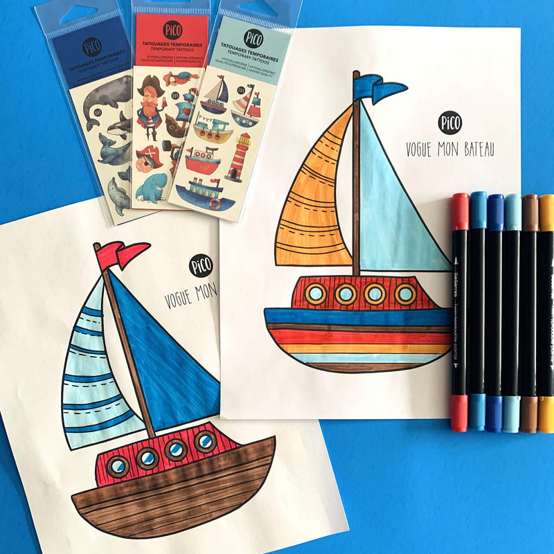 Coloriage à imprimer gratuit PDF - Le bateau