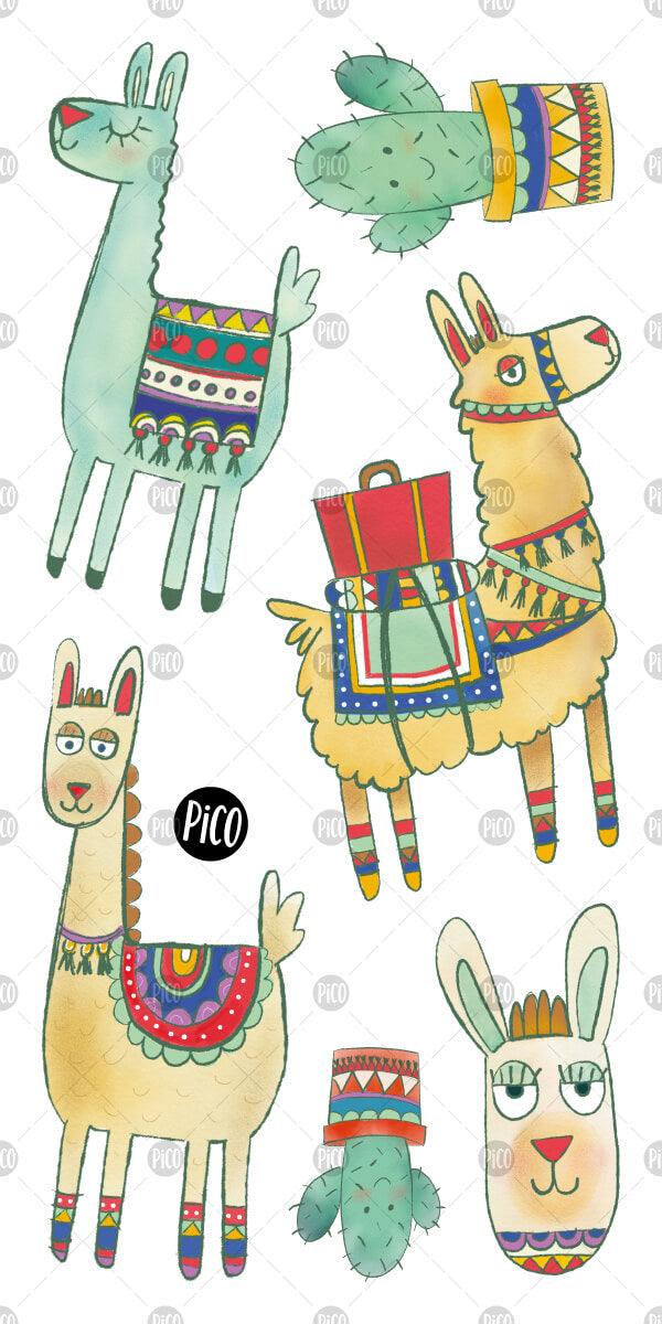 PiCO Tatoo, alpaca temporary tattoos.